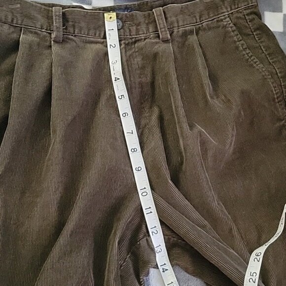 Dockers Mens Brown Pleated Front 4 Pocket Corduroy Cuffed Hem Pants 34W 31Length - Picture 4 of 10
